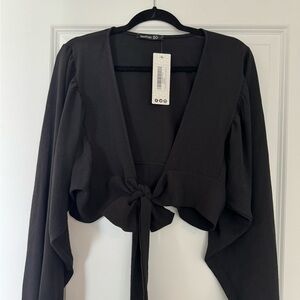 Boo Hoo cropped tie top
